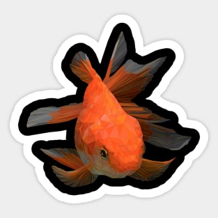 Low polygon Art of golden fish Sticker